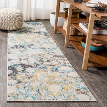 Pebble Marbled Abstract Area Rug